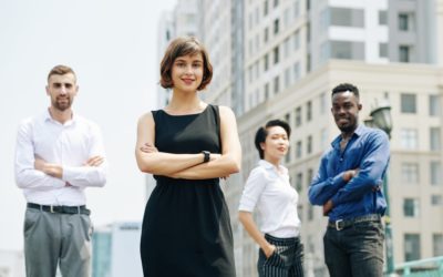 Positive confident businesswoman