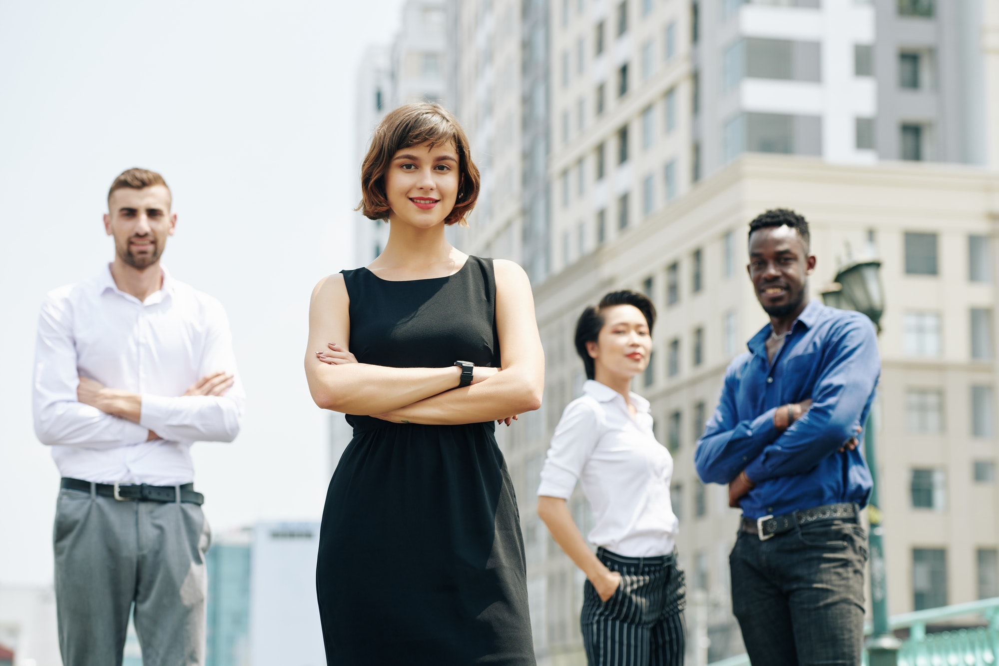 Positive confident businesswoman
