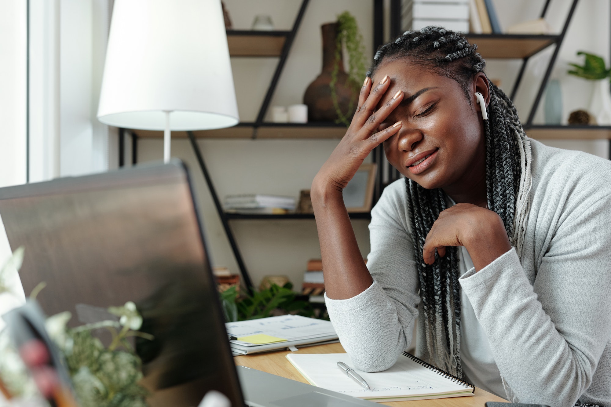 Young woman crying