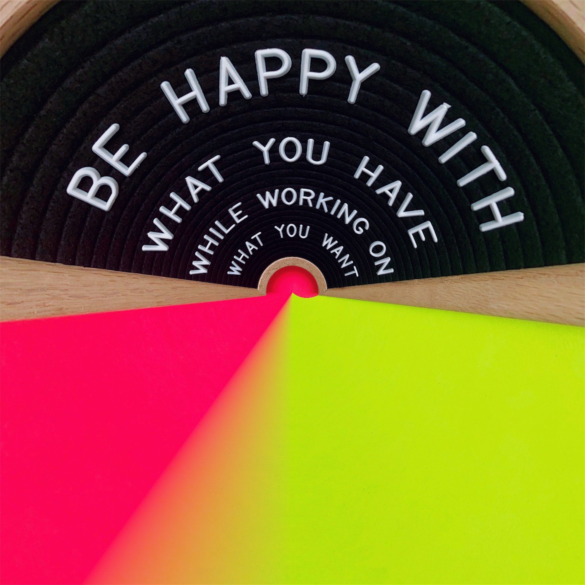 Be happy with what you have