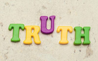 truth word concept in plastic colorful letters
