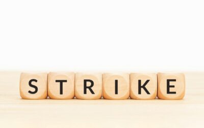Strike word on wooden blocks