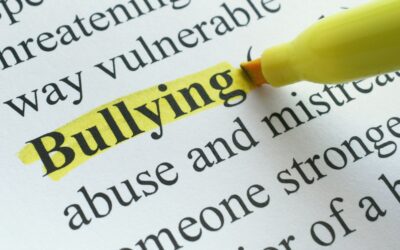 Fake dictionary entry with the word bullying being highlighted. Bully abuse harass torment