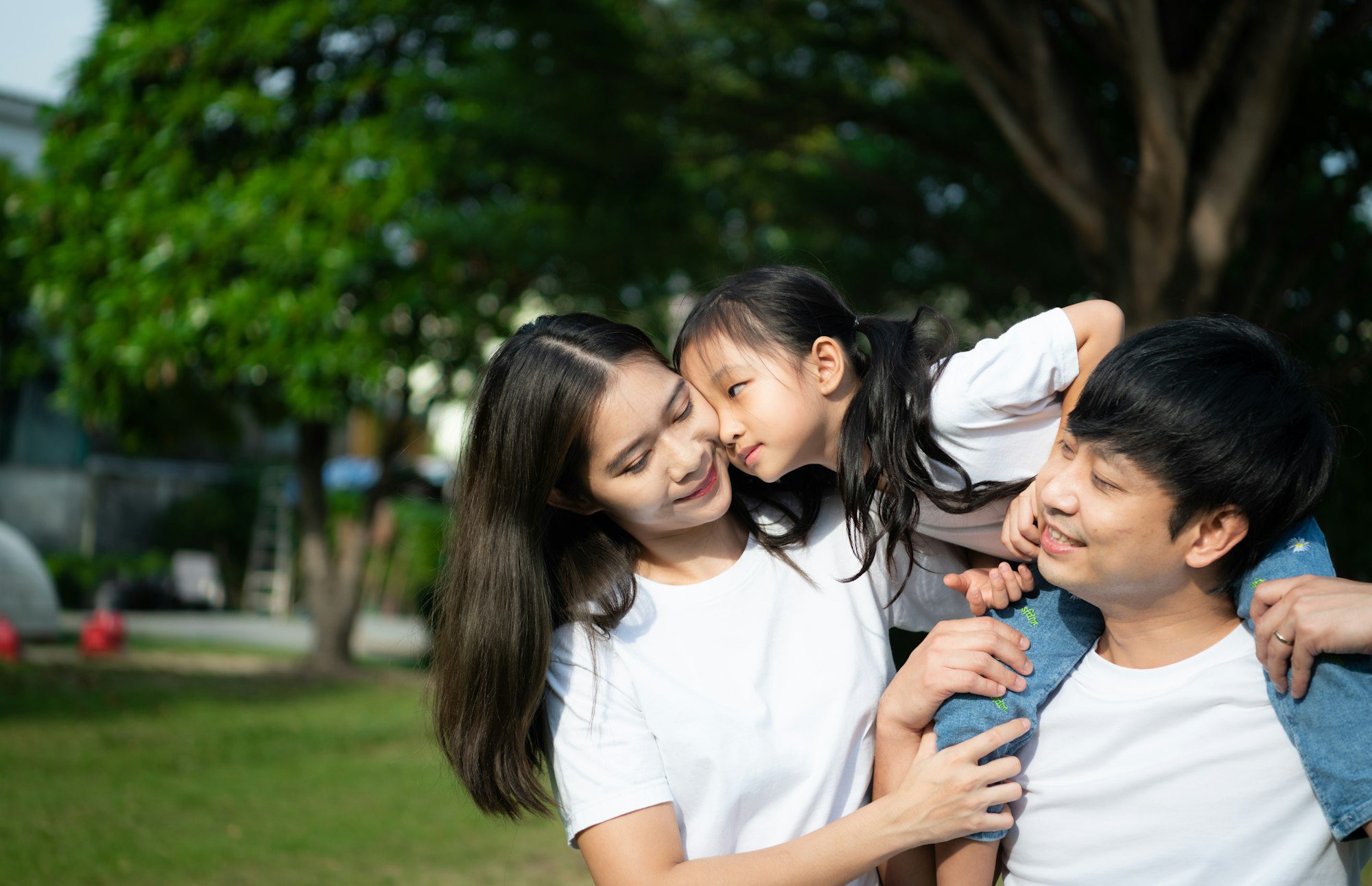 Vacation for a young family Spend this priceless time together playing on the village lawn.