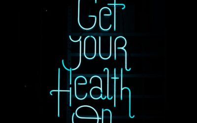 a neon sign that says get your health on