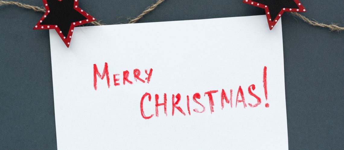 Merry Christmas inscription.