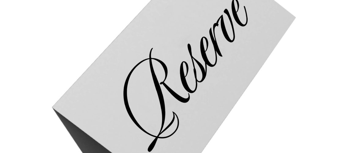 reserved sign isolated