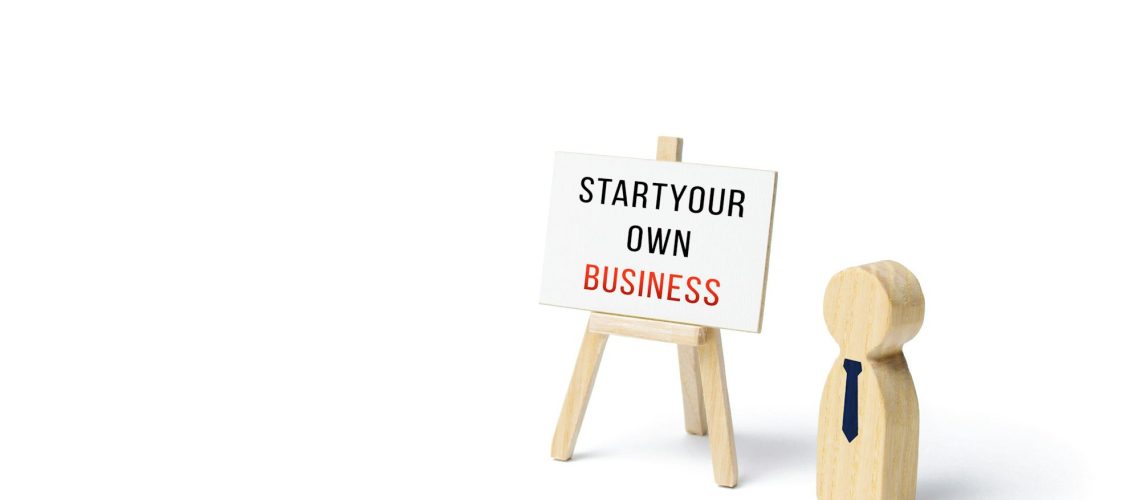 Start your own business easel and entrepreneur