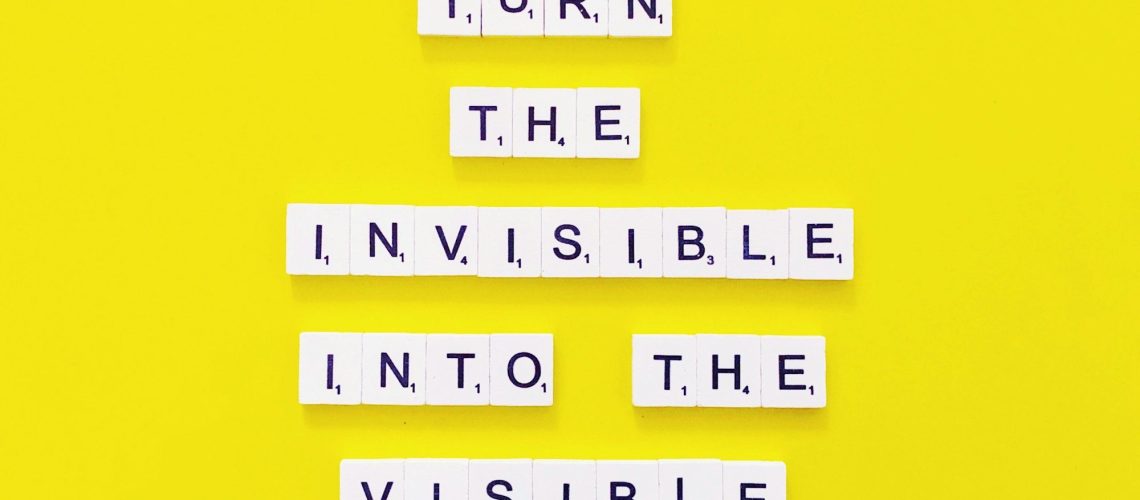 Turn the invisible into the visible. Quote. Scrabbles.